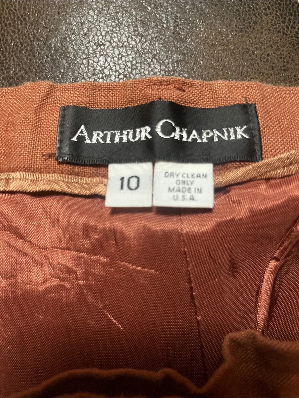 Women's Earthy Rust Brown Lightweight Linen-Blend Pants Professional Business
